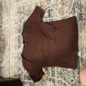 Brown crop top